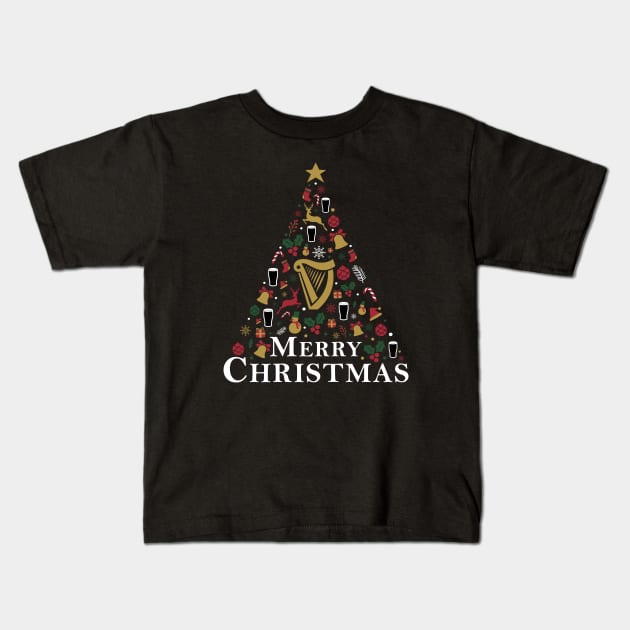 Merry Christmas Irish Tree Kids T-Shirt by The Gift Hub